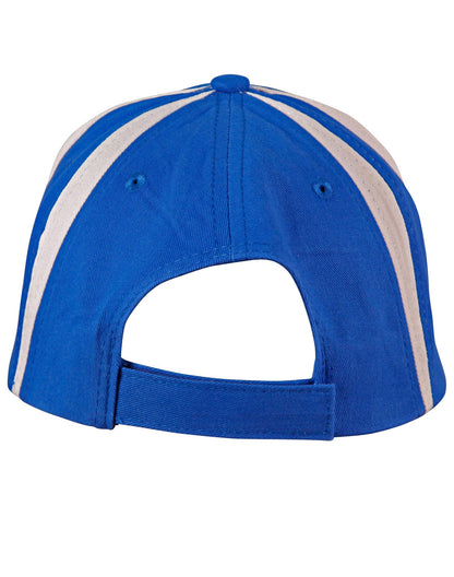 [CH81] Brushed cotton twill baseball cap  "X" contrast