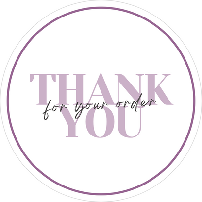 Thank You For Your Order Sticker