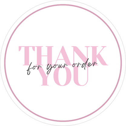 Thank You For Your Order Sticker