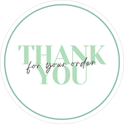 Thank You For Your Order Sticker