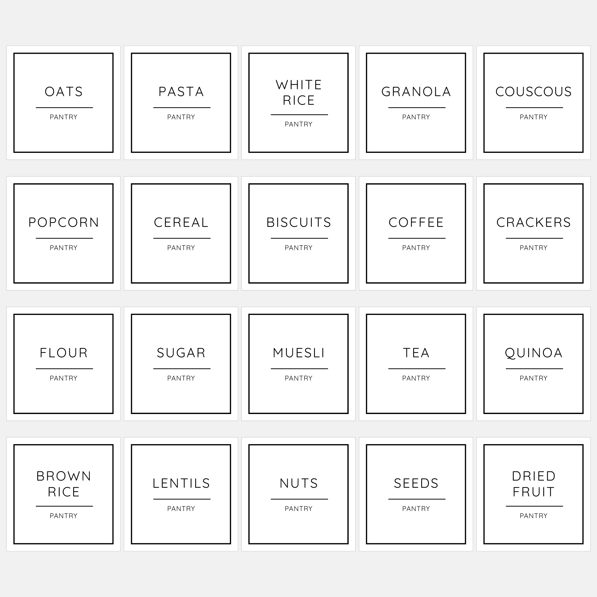 Pantry Labels – Recognition ID