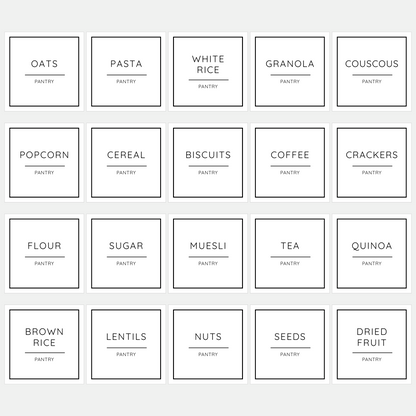 Pantry Labels