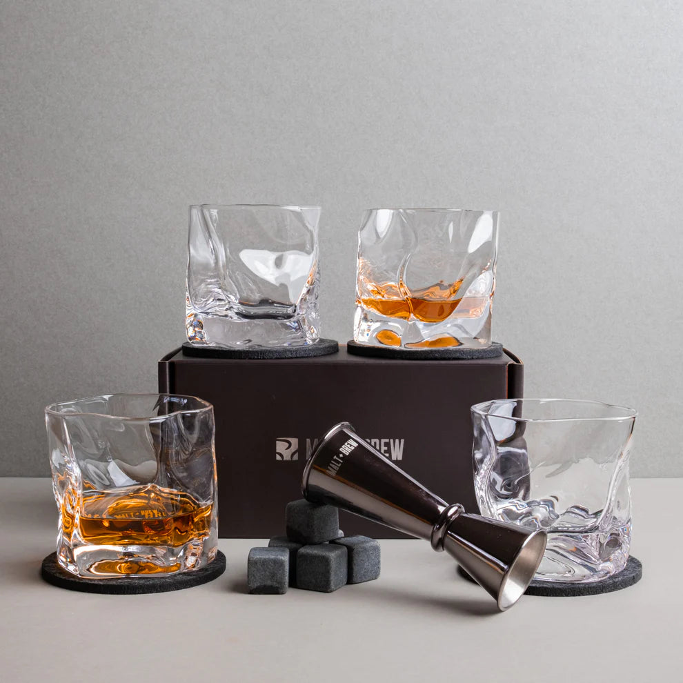 Malt & Brew Whisky Wave Glass Set of 2 Glasses