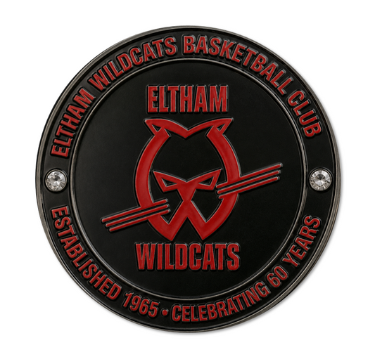 Nickel Metal Coin with white diamante