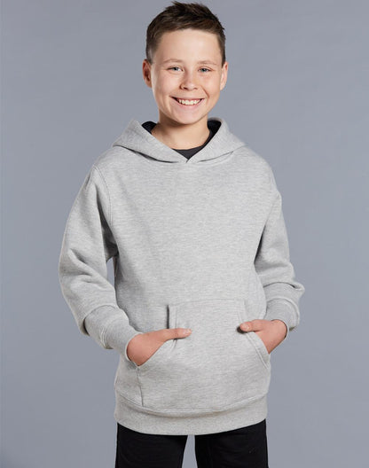 [FL09K] Kids' Close Front  Contrast Fleecy Hoodie