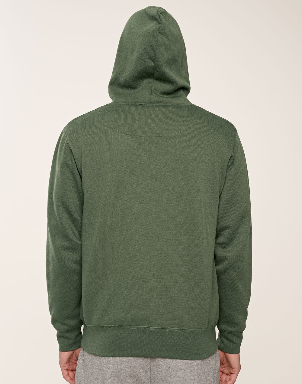 [FL09] Adult's Close Front  Contrast Fleecy Hoodie