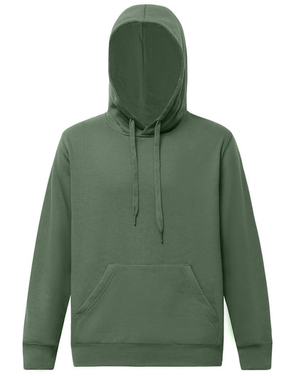 [FL09] Adult's Close Front  Contrast Fleecy Hoodie