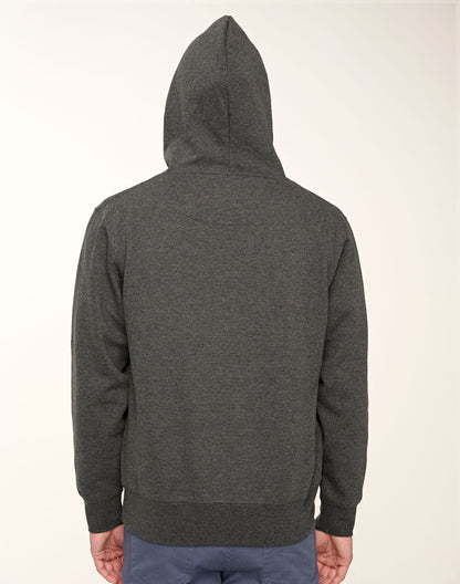 [FL09] Adult's Close Front  Contrast Fleecy Hoodie