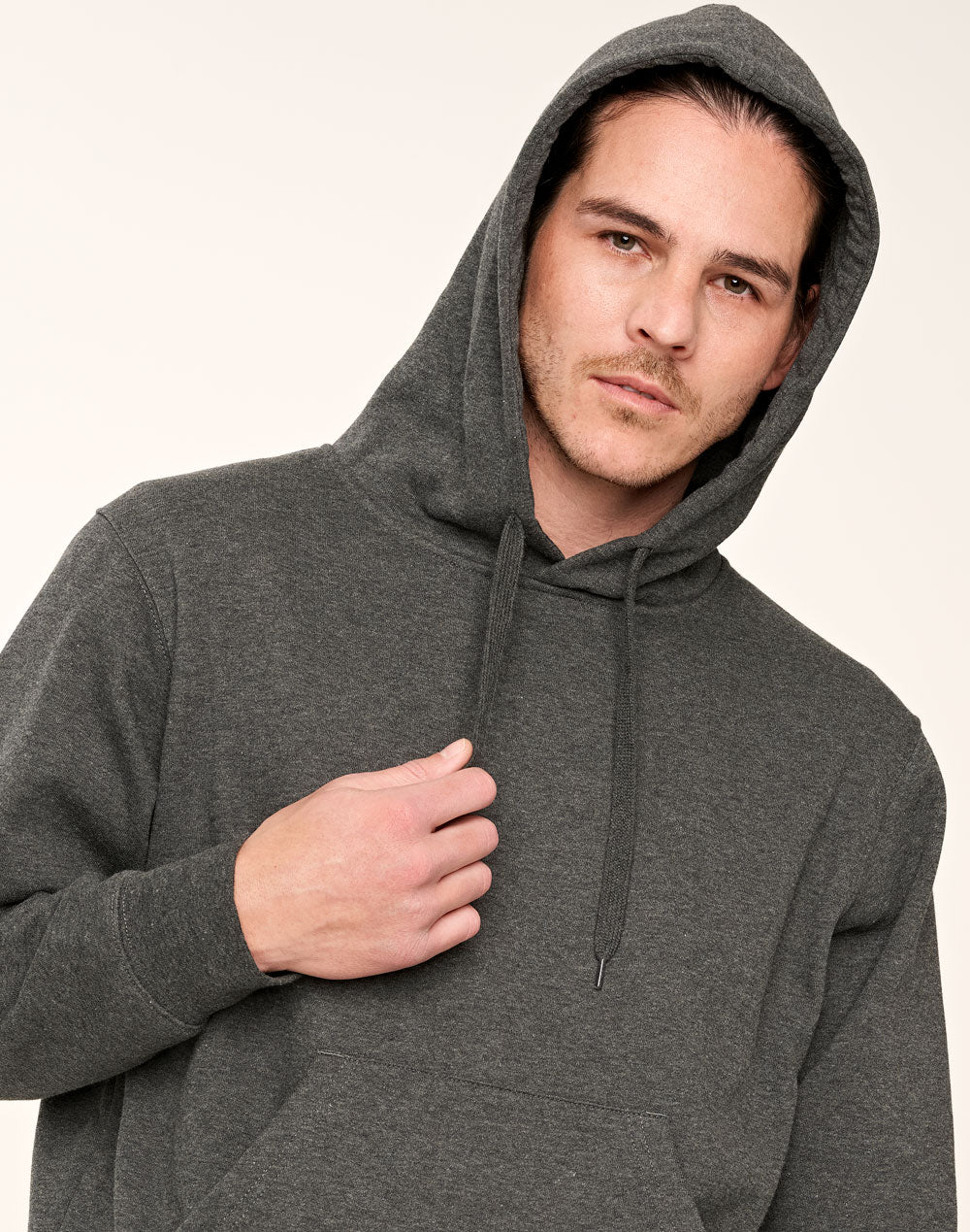 [FL09] Adult's Close Front  Contrast Fleecy Hoodie