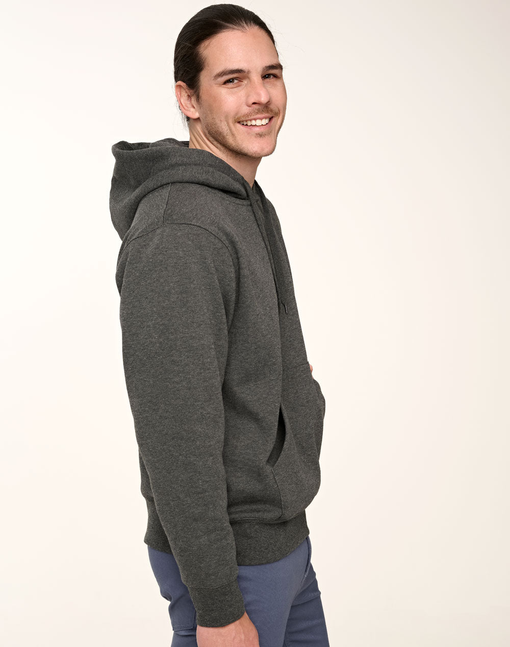 [FL09] Adult's Close Front  Contrast Fleecy Hoodie