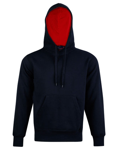 [FL09] Adult's Close Front  Contrast Fleecy Hoodie
