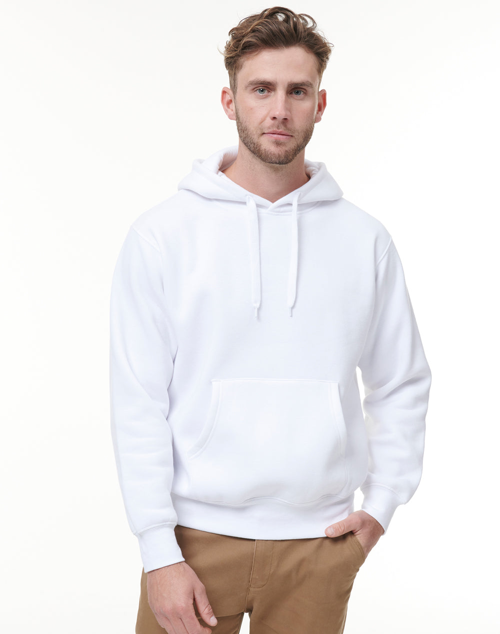 [FL09] Adult's Close Front  Contrast Fleecy Hoodie