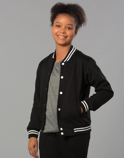 [FL11K] Kid's Fleece Varsity Jacket