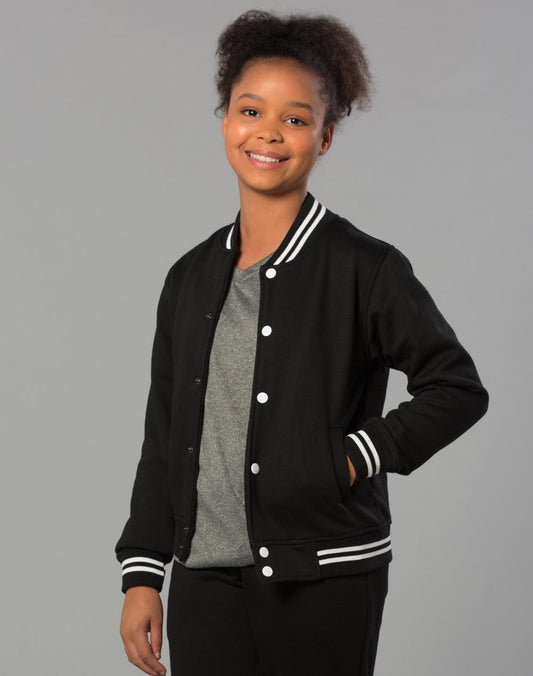 [FL11K] Kid's Fleece Varsity Jacket