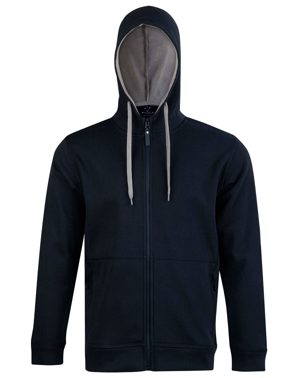 [FL17] Men's Full Zip Contrast Fleece Hoodie