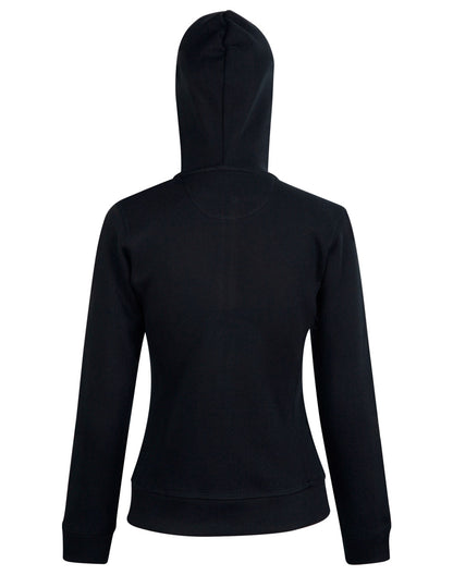 [FL18] Ladies' Full Zip Contrast Fleece Hoodie