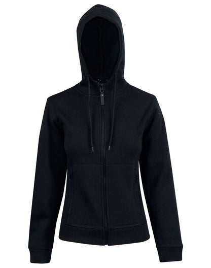 [FL18] Ladies' Full Zip Contrast Fleece Hoodie