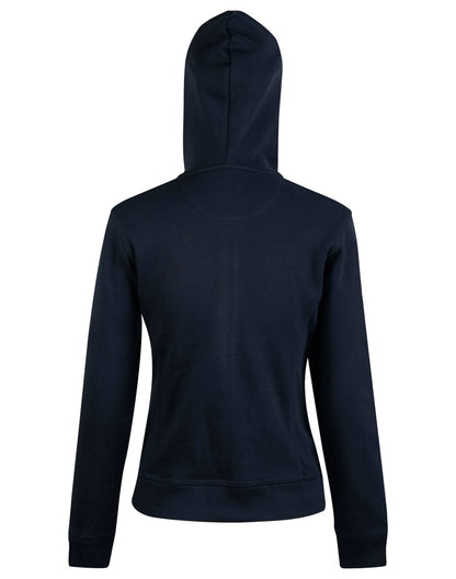 [FL18] Ladies' Full Zip Contrast Fleece Hoodie