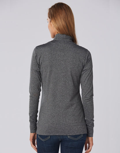 [FL26] Ladies' Half Zip L/S Sweat Top
