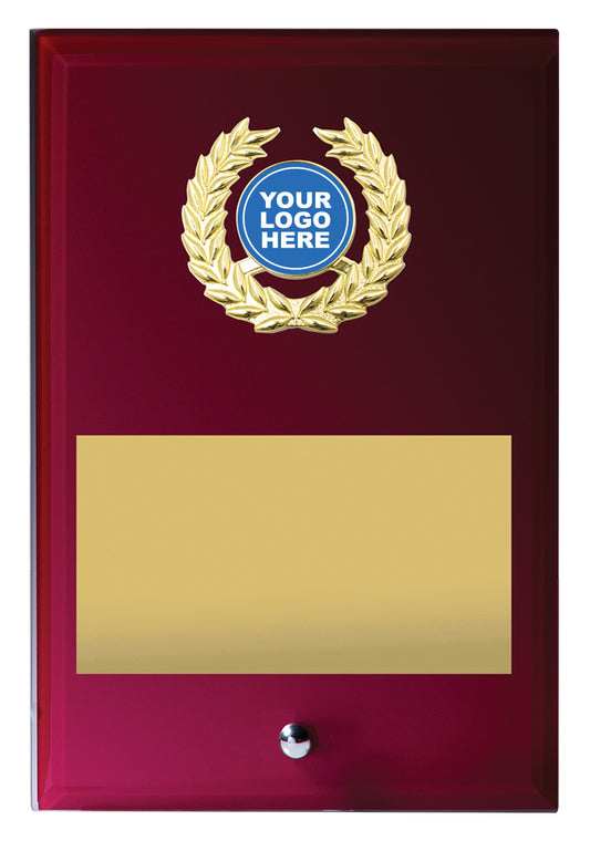 Red Glass Plaque