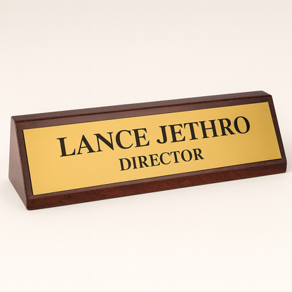 Timber Desk Sign