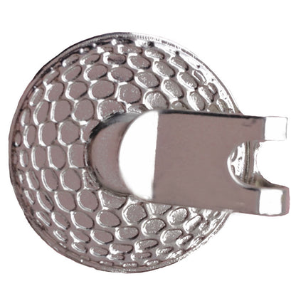 Golf hat metal ball marker with doming
