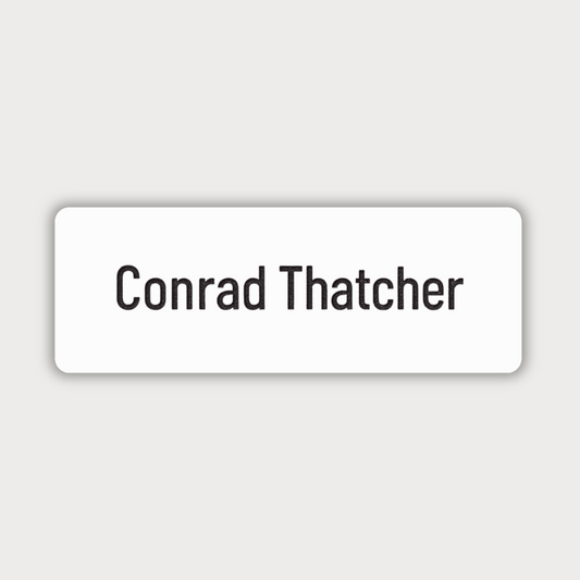 Engraved Name badge with magnet (text - 1 line)