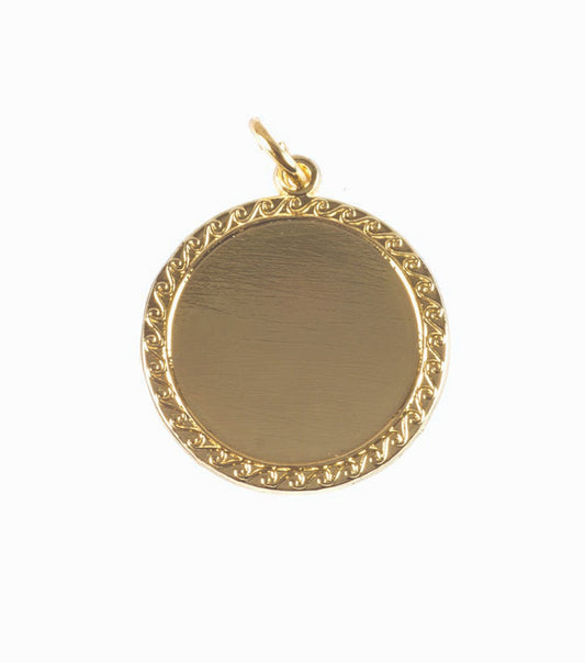 Engravable Gold Round 25mm Insert (IL22G) - Use With IL18G & IL17G