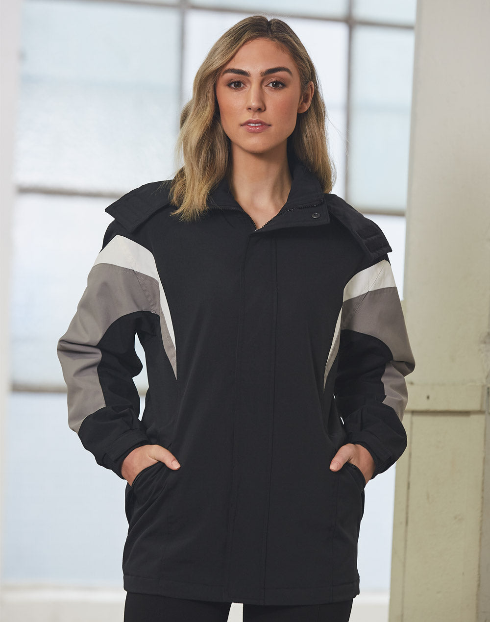 [JK28] bathurst tri-color jacket with hood