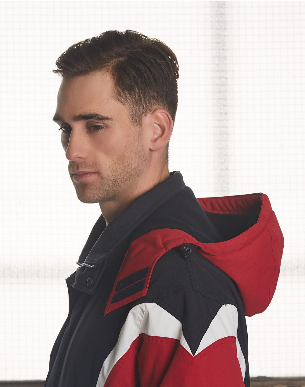 [JK28] bathurst tri-color jacket with hood