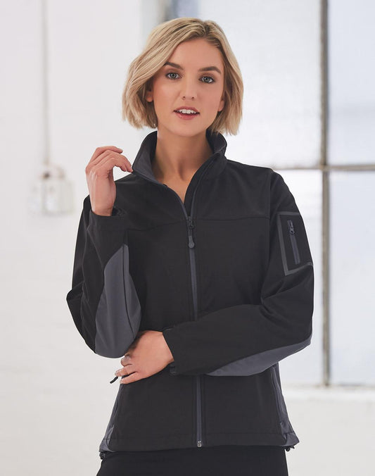 [JK32] Ladies’ Contrast Softshell Jacket