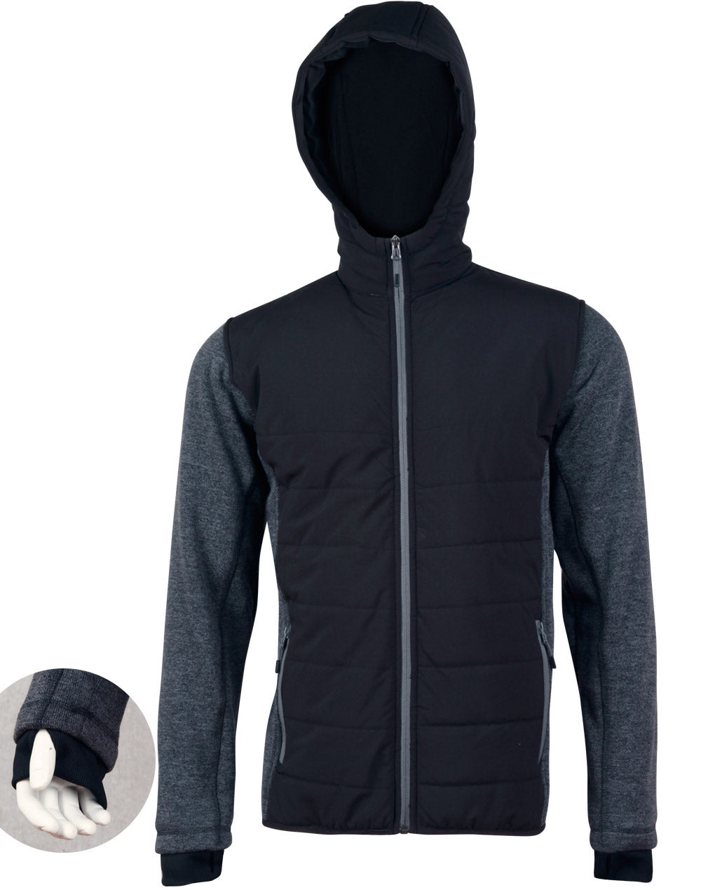 [JK43] Men's Heather Sleeve/Quilted Body Jacket