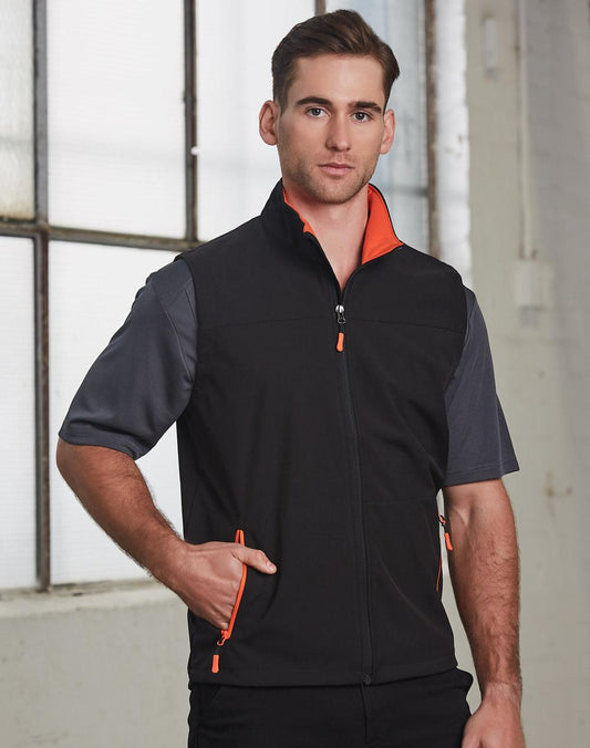 [JK45] Men's Softshell Contrast Vest