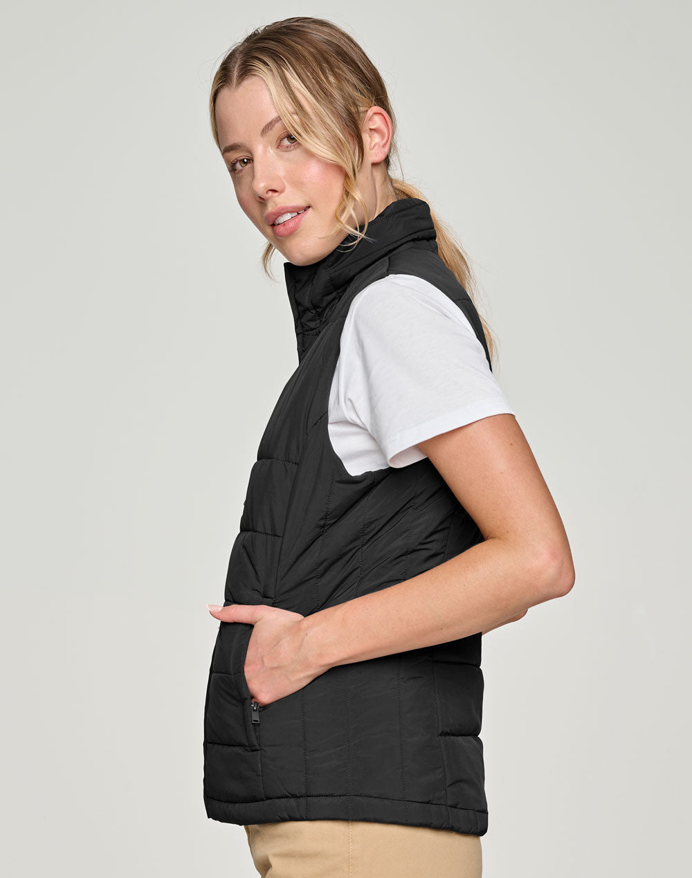 [JK62] Ladies' Sustainable Insulated Puffer Vest (3D Cut)