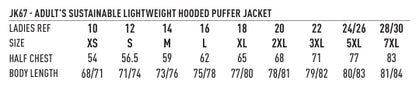 [JK67] Unisex Sustainable Lightweight Hooded Puffer Jacket