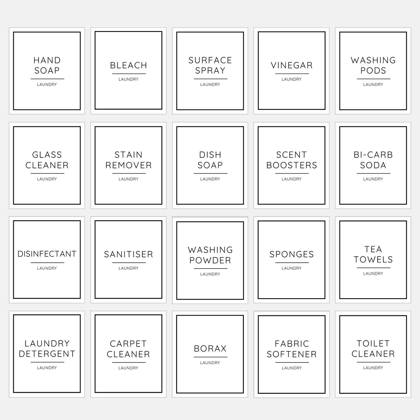 Laundry/Cleaning Labels