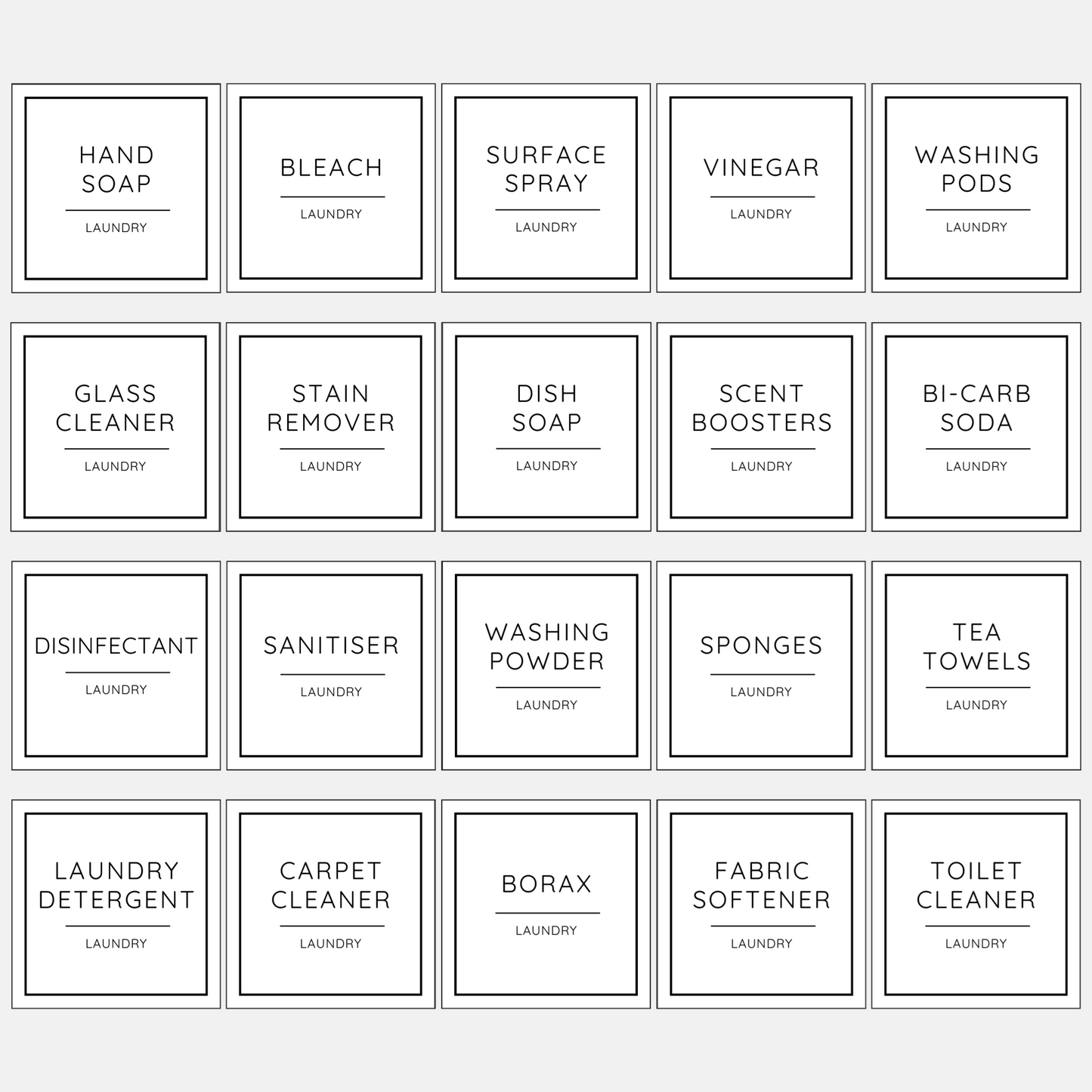 Laundry/Cleaning Labels