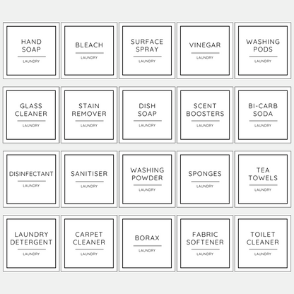Laundry/Cleaning Labels