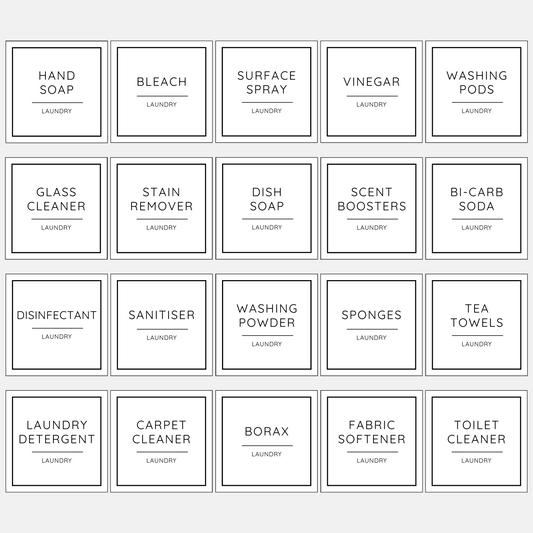 Laundry/Cleaning Labels