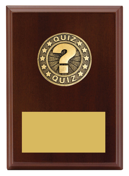 Quiz Award Plaque