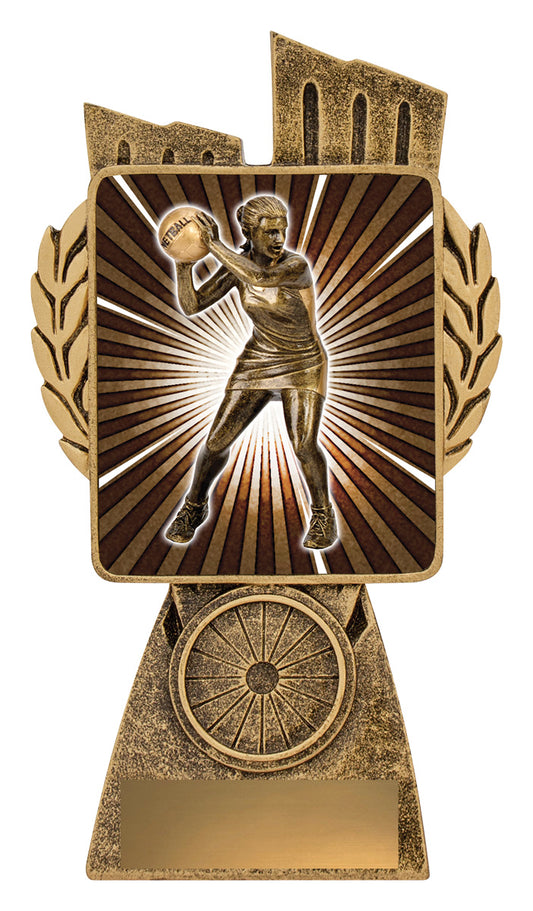 Antique Gold Lynx - Netball Player