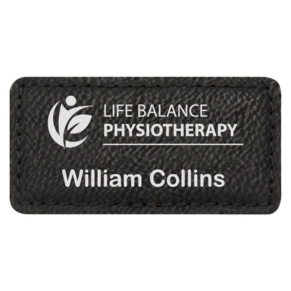 Leatherette Engraved Name Badge