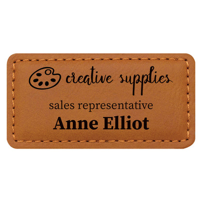 Leatherette Engraved Name Badge
