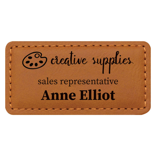 Leatherette Engraved Name Badge