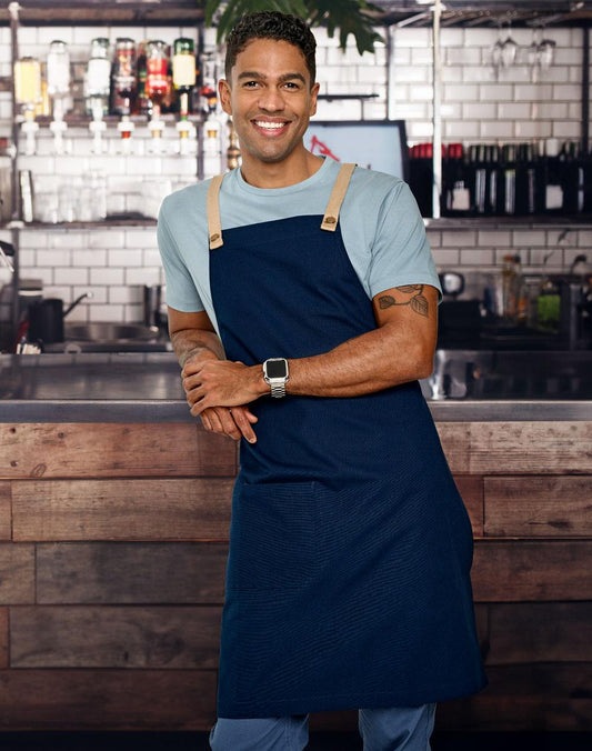 [AP07(M3200)] Canvas Bib Apron