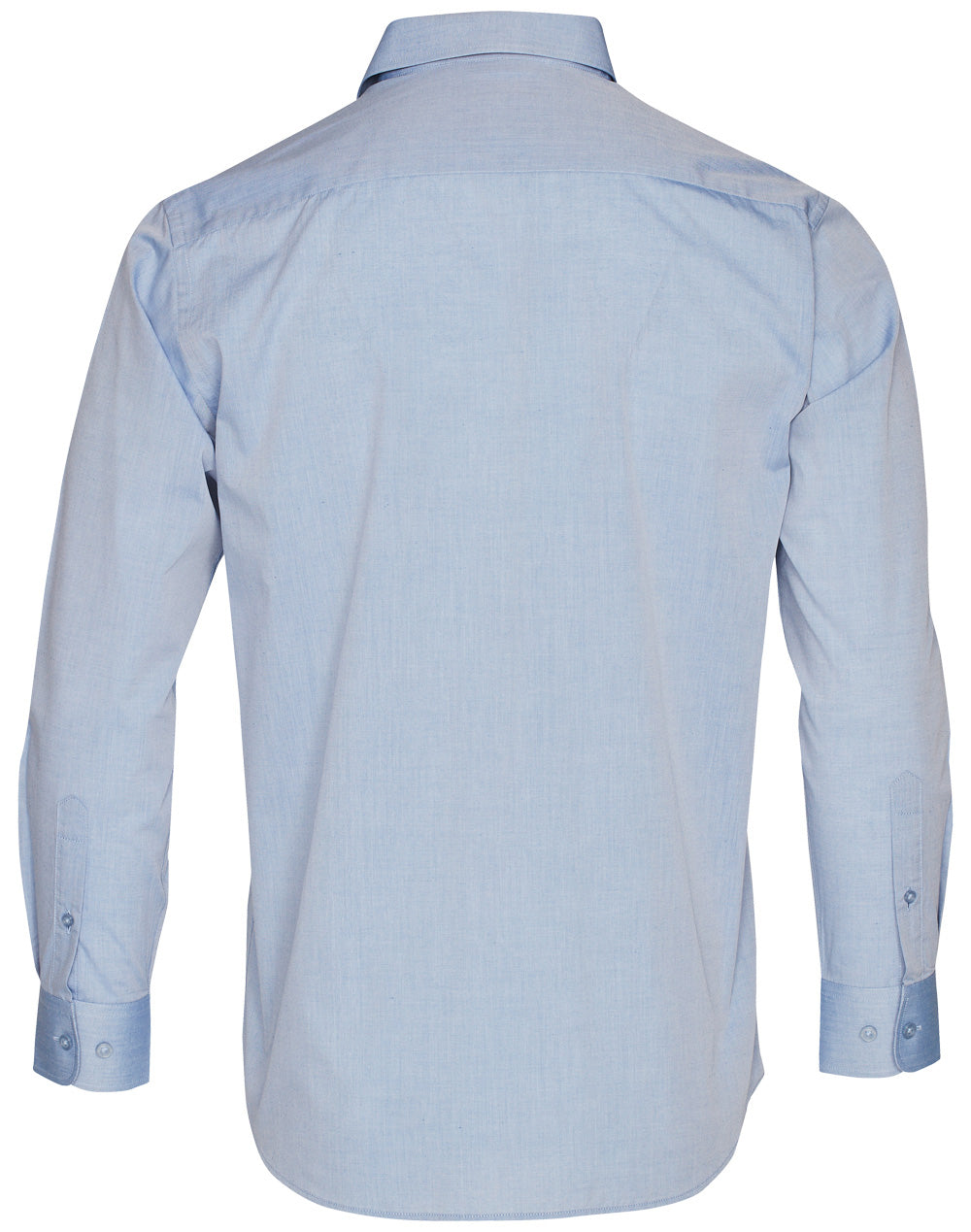 [M7012] Men's Fine Chambray Long Sleeve Shirt