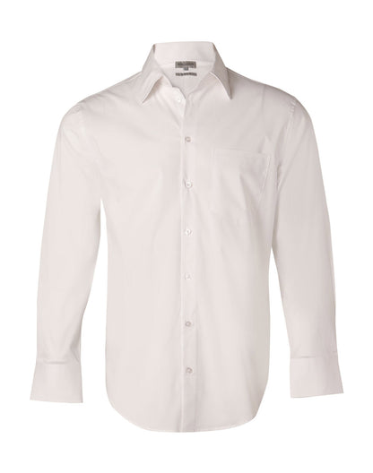 [M7020L] Men's Cotton/Poly Stretch L/S Shirt