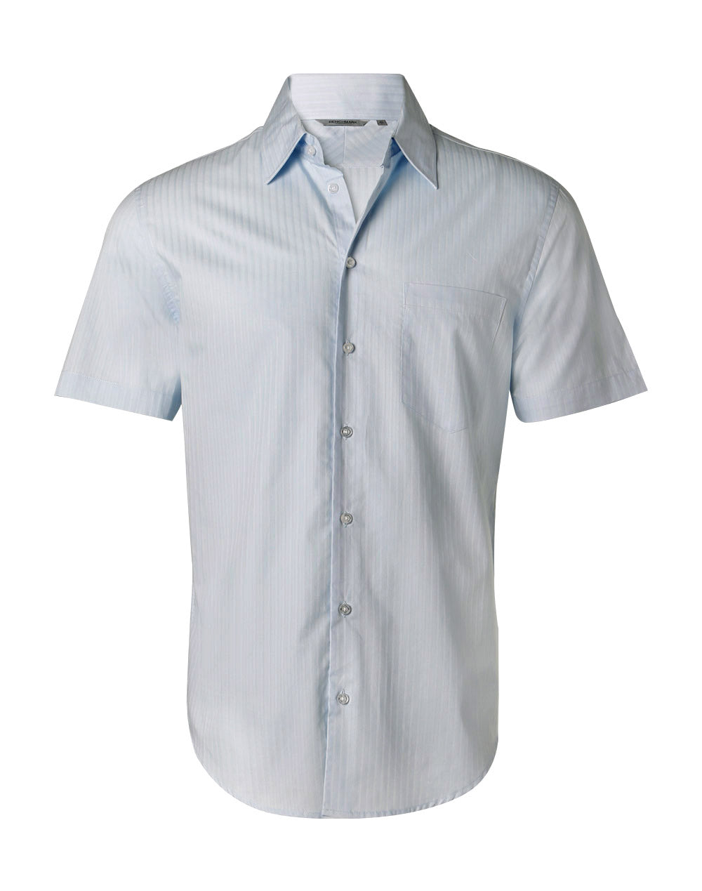 [M7100S] Men's Self Stripe S/S Shirt