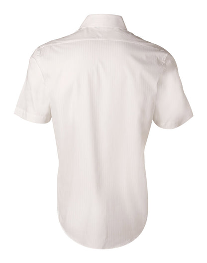 [M7100S] Men's Self Stripe S/S Shirt