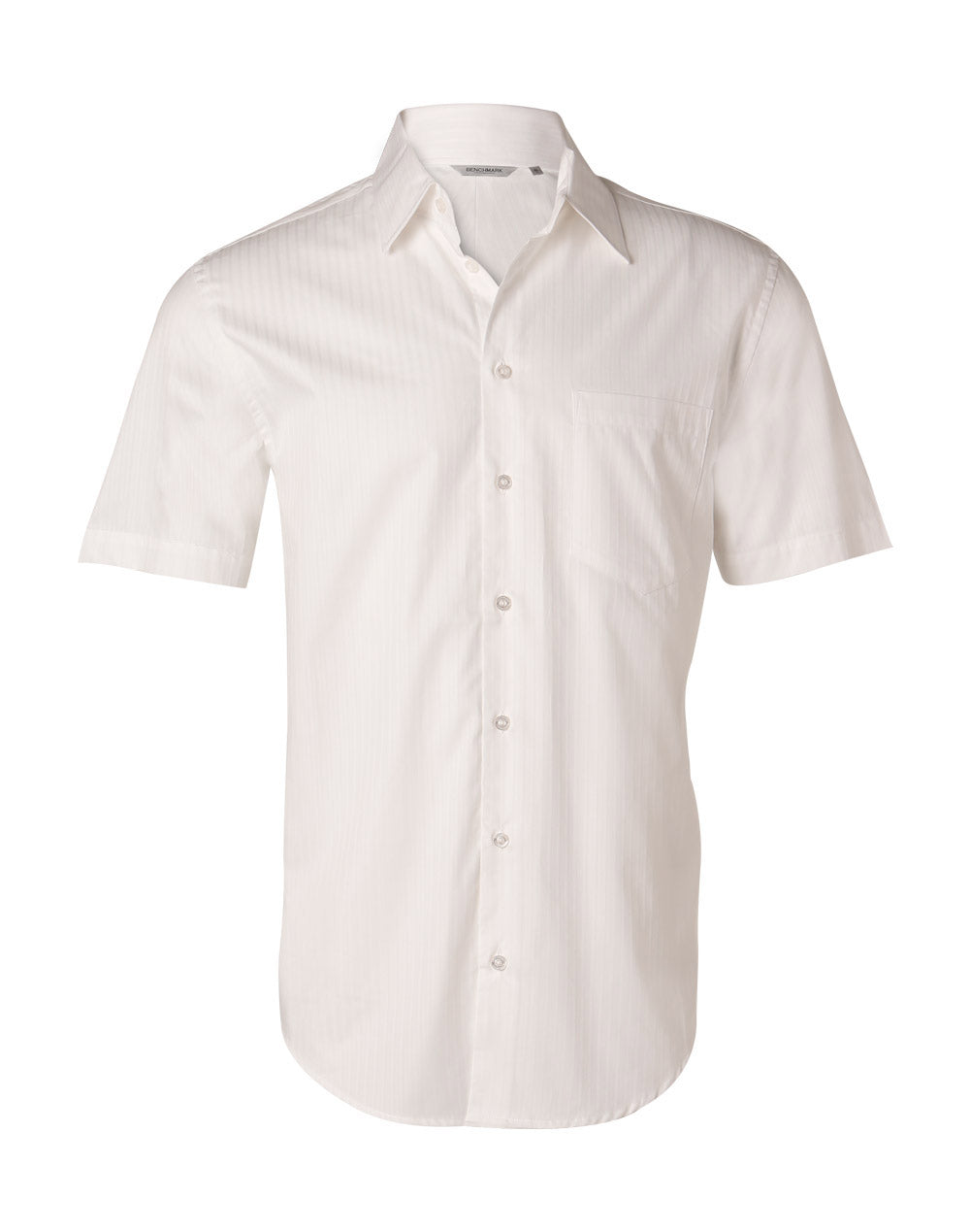 [M7100S] Men's Self Stripe S/S Shirt